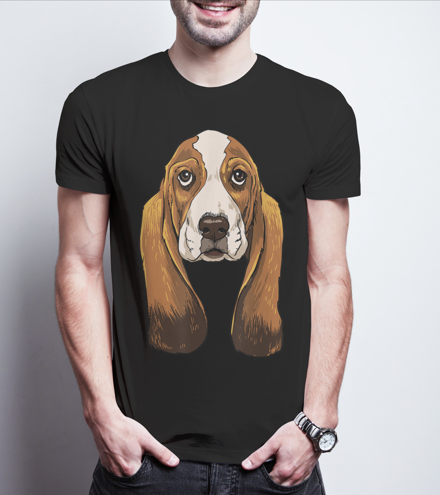 Basset Hound Breed Lover Basset Hound Face T-Shirt