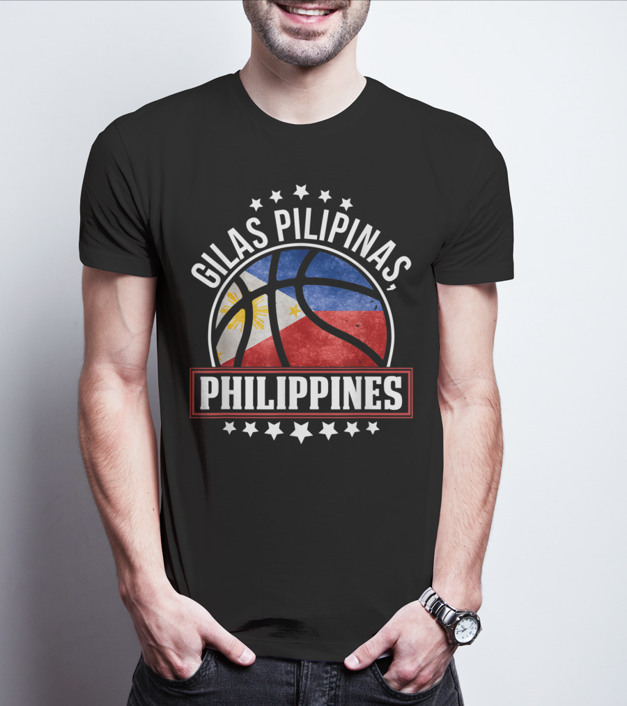 Gilas Pilipinas Philippines Flag Basketball Team T-Shirt