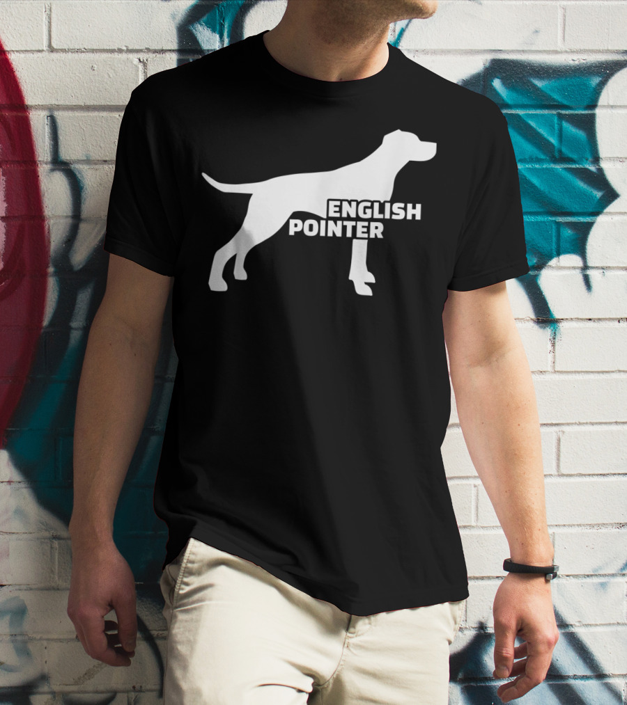 English Pointer Silhouette And Text T-Shirt