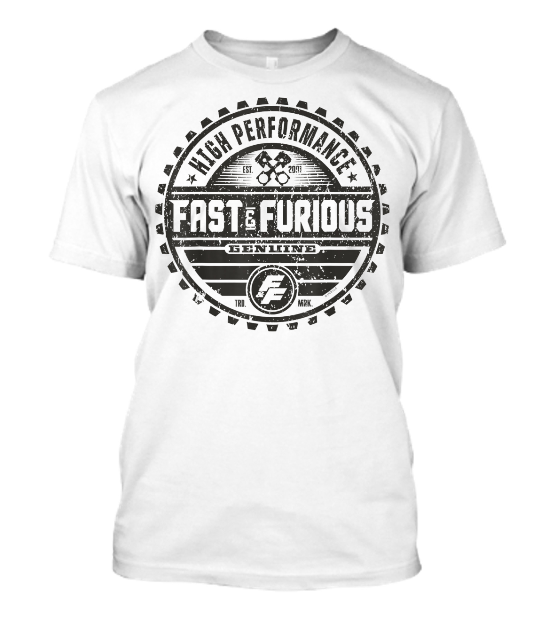 High Performance Fast Furious Engine Since 2001 Tire Work T-Shirt
