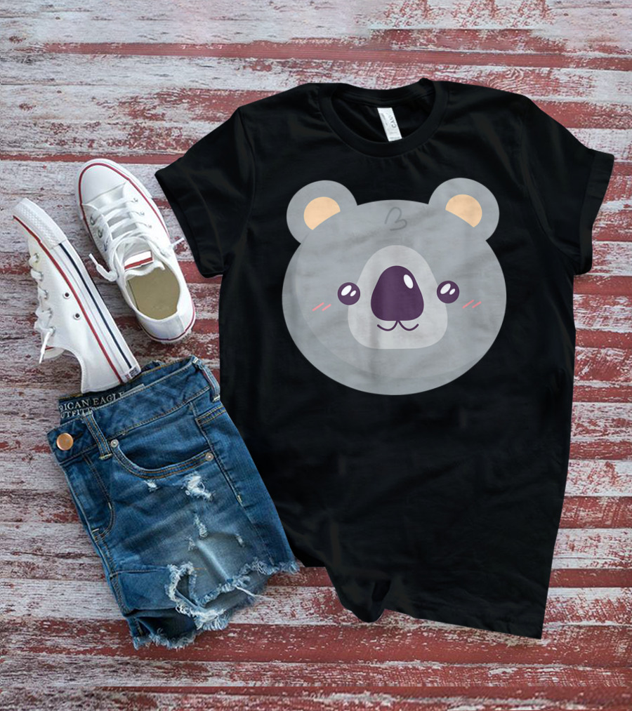 Cute Koala Face Blushing Expression T-Shirt