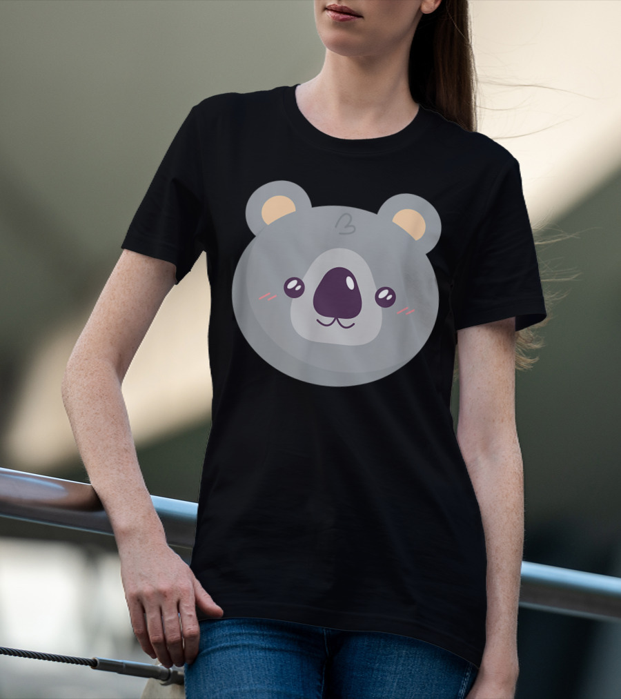 Cute Koala Face Blushing Expression T-Shirt