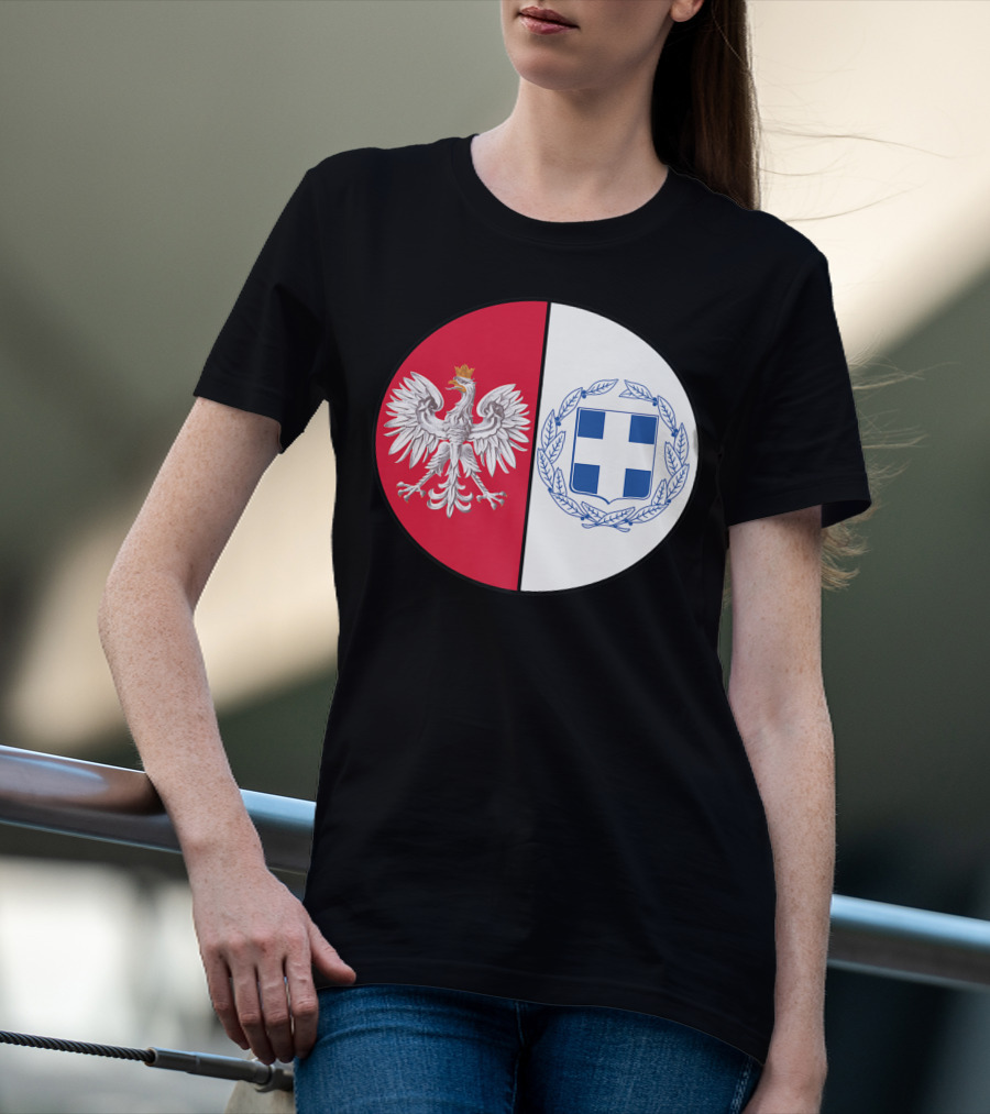 Poland White Eagle Greece National Emblems T-Shirt