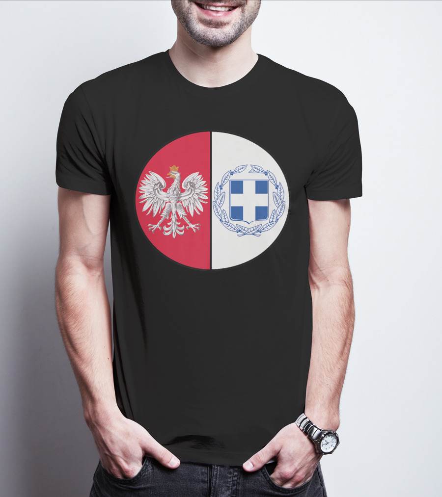 Poland White Eagle Greece National Emblems T-Shirt
