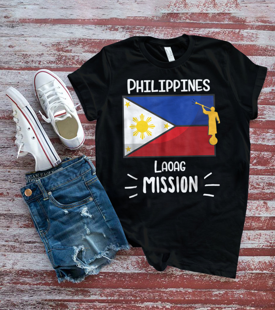 Philippines Laoag Mission Flag And Angel T-Shirt