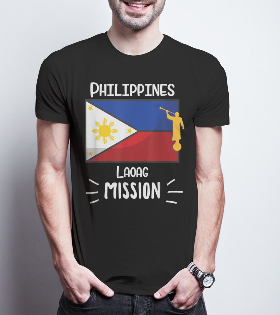 Philippines Laoag Mission Flag And Angel T-Shirt