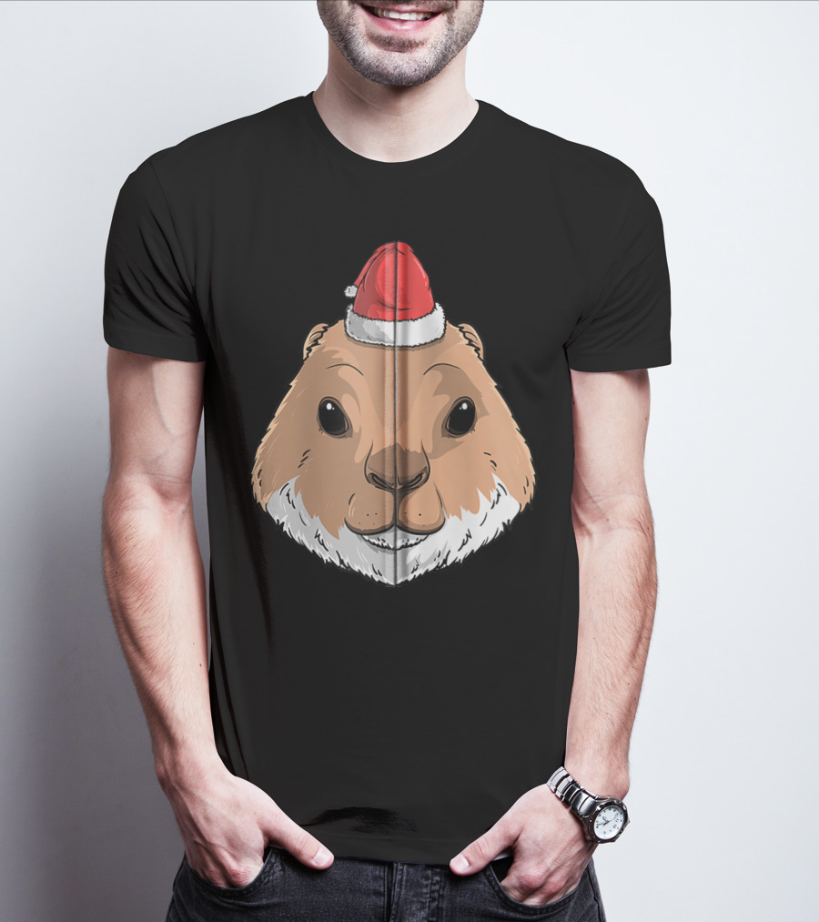 Prairie Dog Wearing Santa Claus Hat T-Shirt