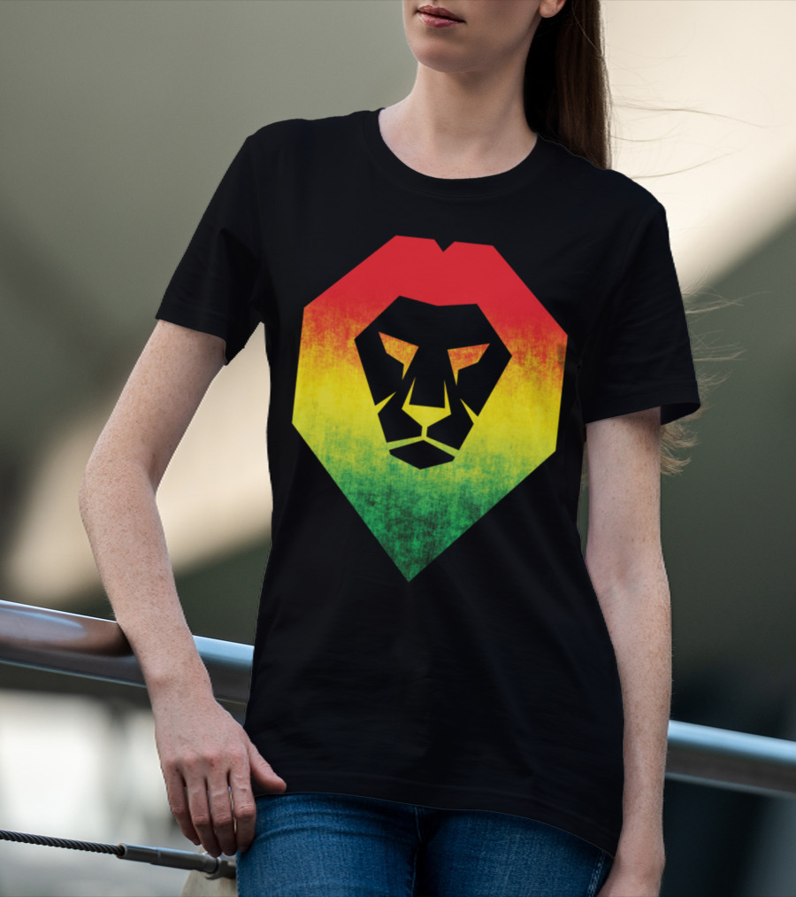 Rasta Flag Jamaican Reggae Lion Bold And Proud T-Shirt