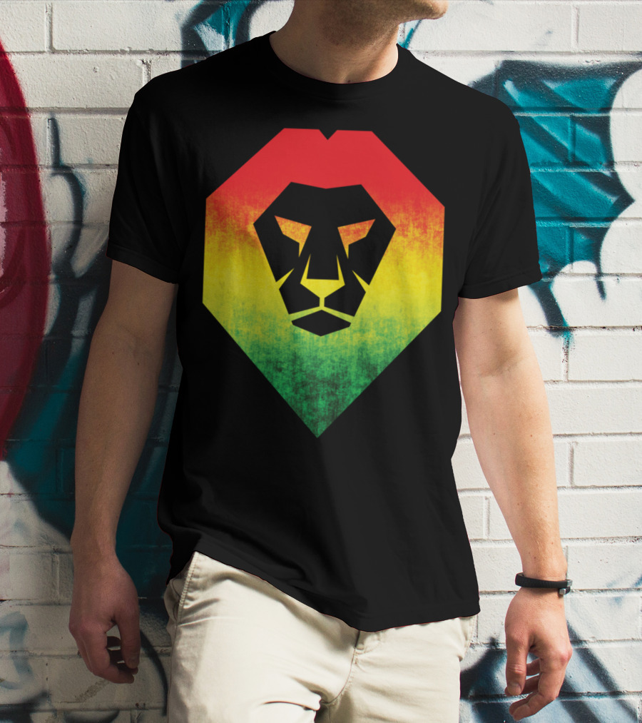 Rasta Flag Jamaican Reggae Lion Bold And Proud T-Shirt