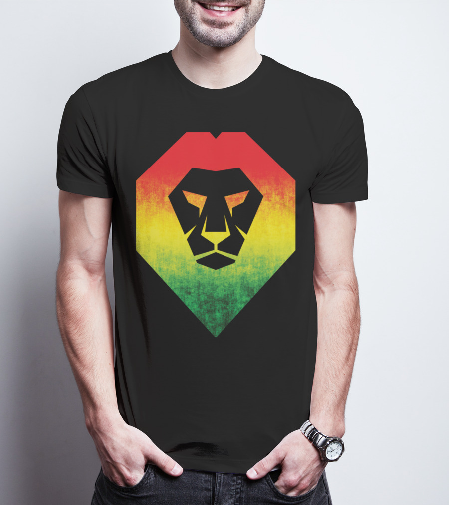 Rasta Flag Jamaican Reggae Lion Bold And Proud T-Shirt