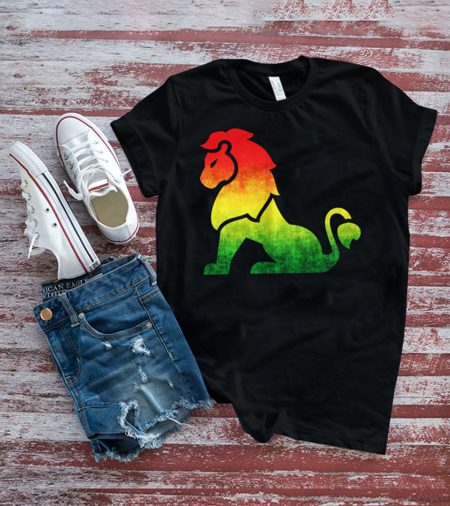 Rasta Flag Reggae Lion Jamaica T-Shirt