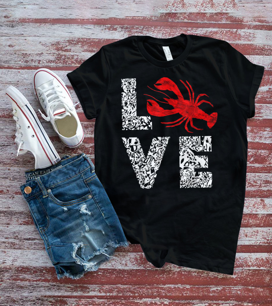 Love Crawfish Cajun River Crayfish Crab Boils Ditch T-Shirt