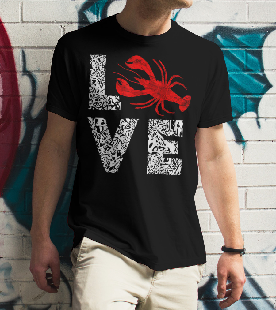 Love Crawfish Cajun River Crayfish Crab Boils Ditch T-Shirt
