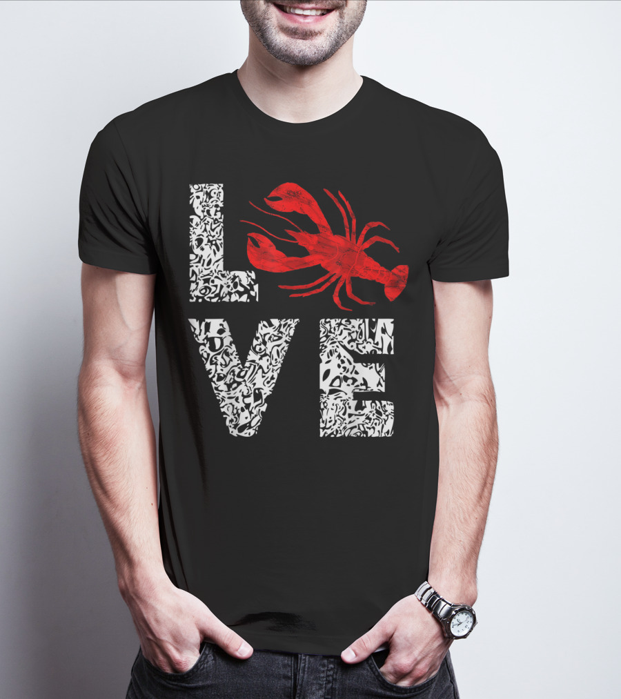 Love Crawfish Cajun River Crayfish Crab Boils Ditch T-Shirt