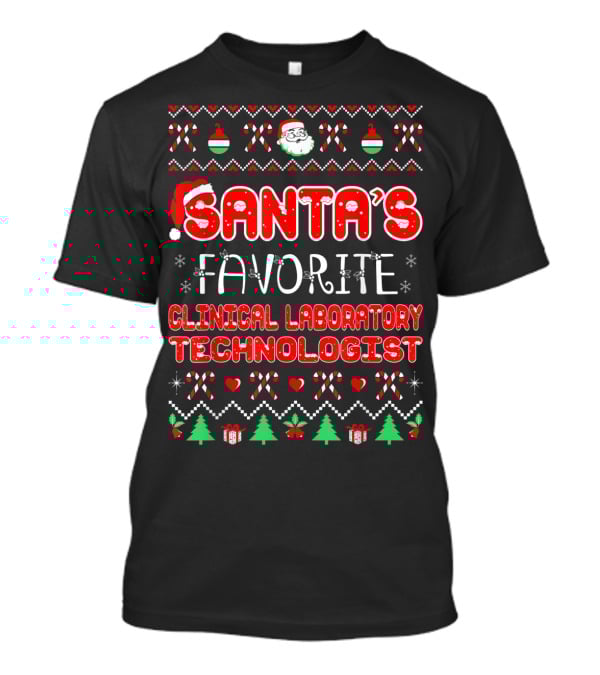 Santa's Favorite Clinical Laboratory Technologist T-Shirt