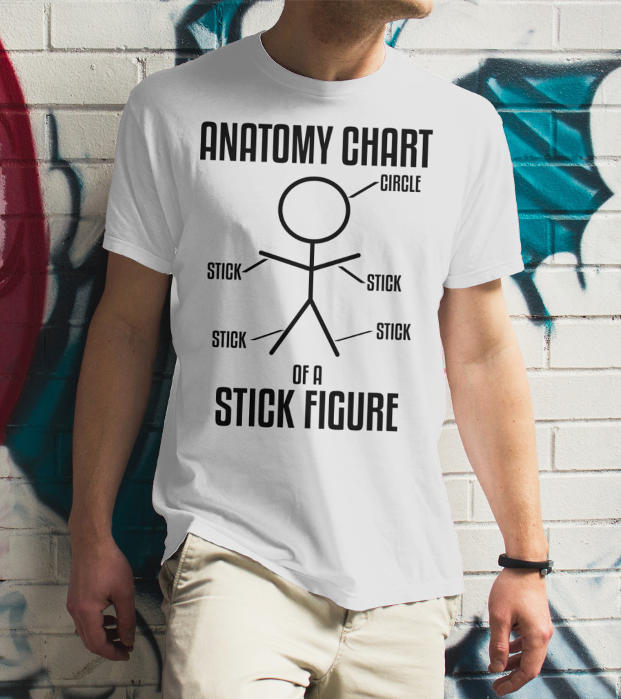 ANATOMY CHART OF A STICK FIGURE CIRCLE STICK T-Shirt