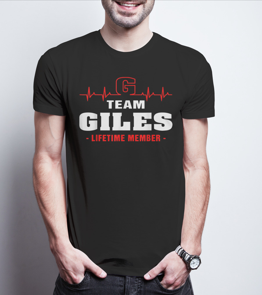 Team Giles Lifetime Member G Logo Heartbeat T-Shirt