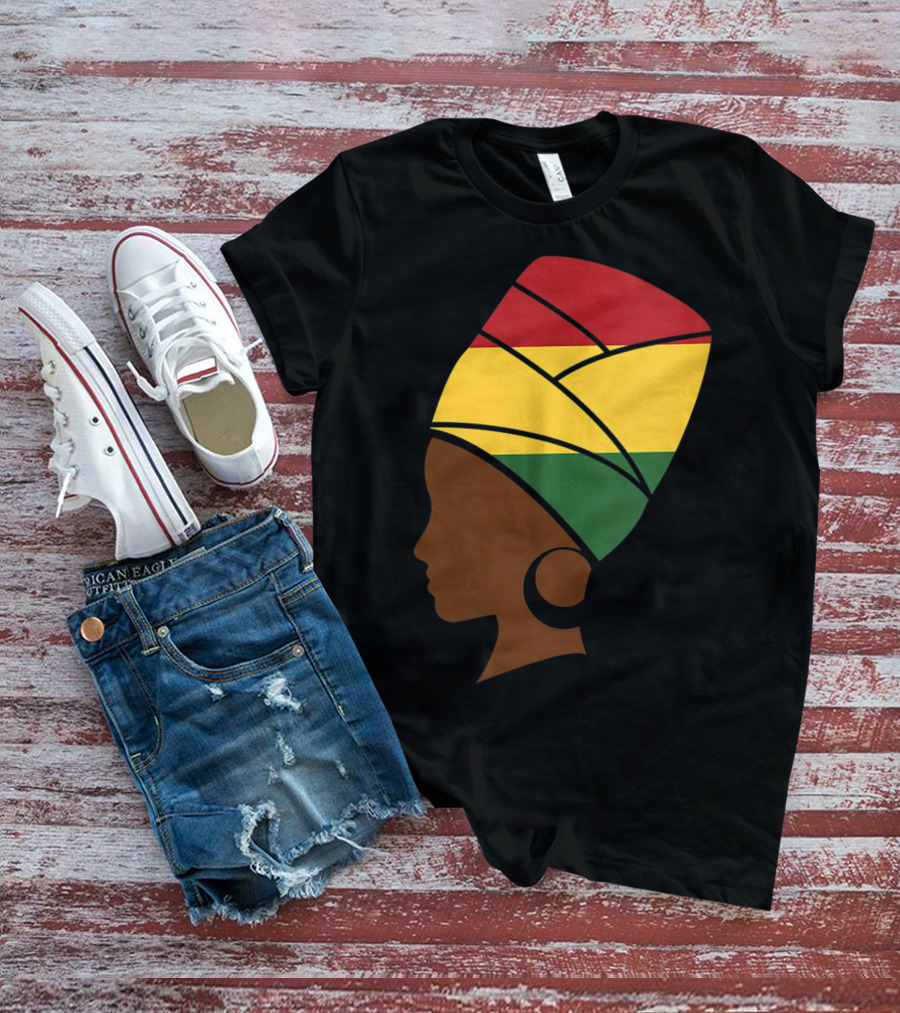 Proud Jamaica Reggae Woman With Rasta Colors T-Shirt
