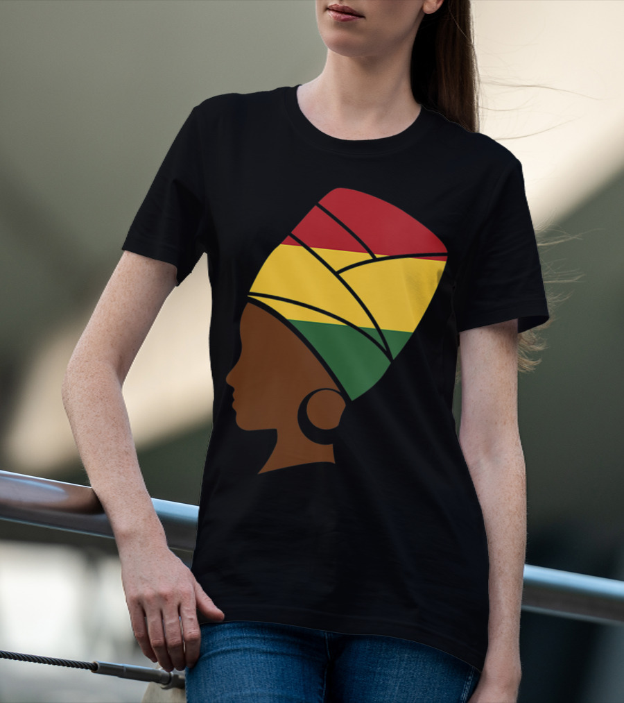 Proud Jamaica Reggae Woman With Rasta Colors T-Shirt