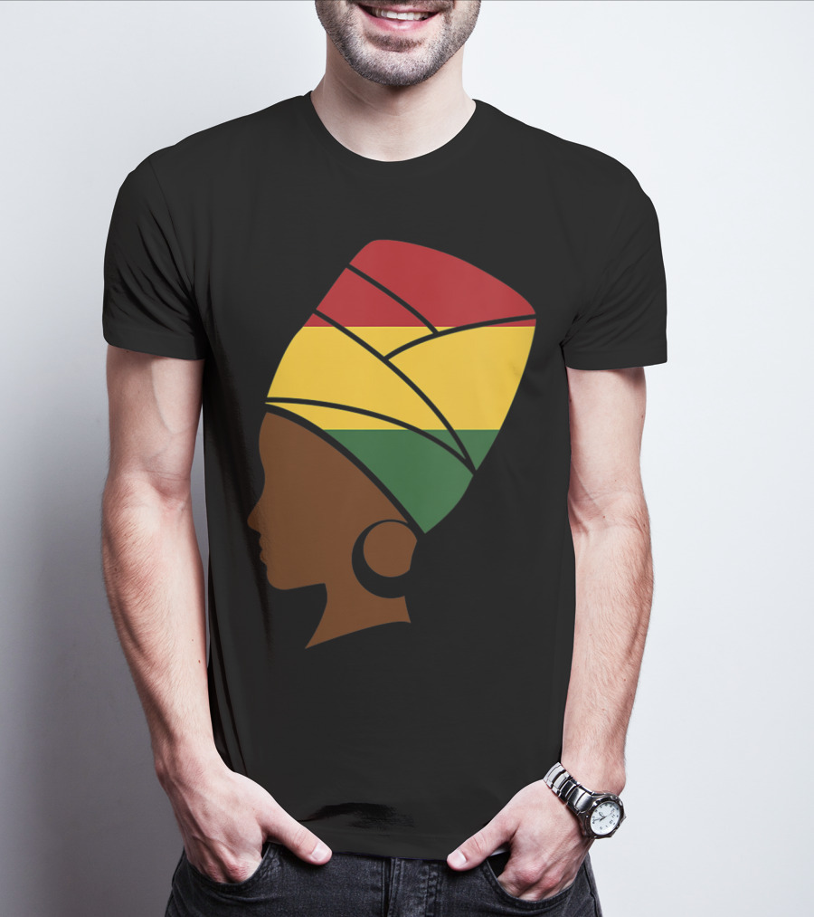 Proud Jamaica Reggae Woman With Rasta Colors T-Shirt