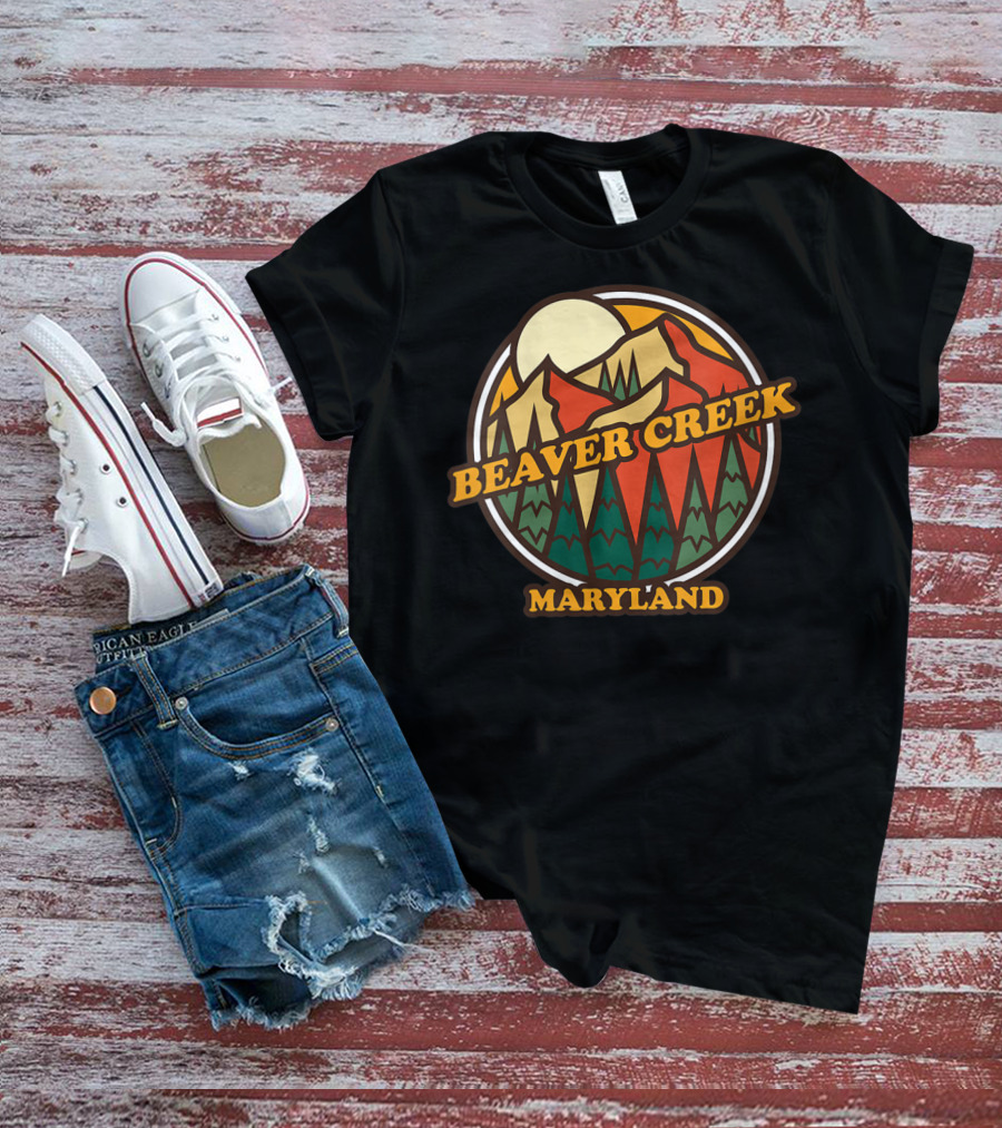 Beaver Creek Maryland Mountain Vintage Retro T-Shirt