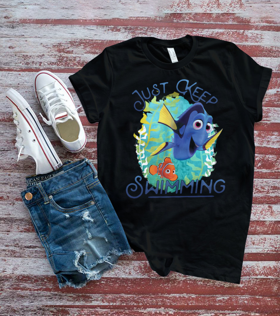 Disney Pixar Finding Dory Just Keep Swimming Dory And Nemo Ocean Adventure T-Shirt