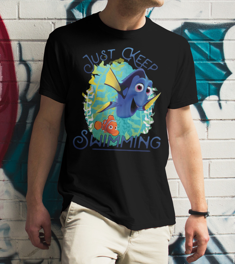 Disney Pixar Finding Dory Just Keep Swimming Dory And Nemo Ocean Adventure T-Shirt