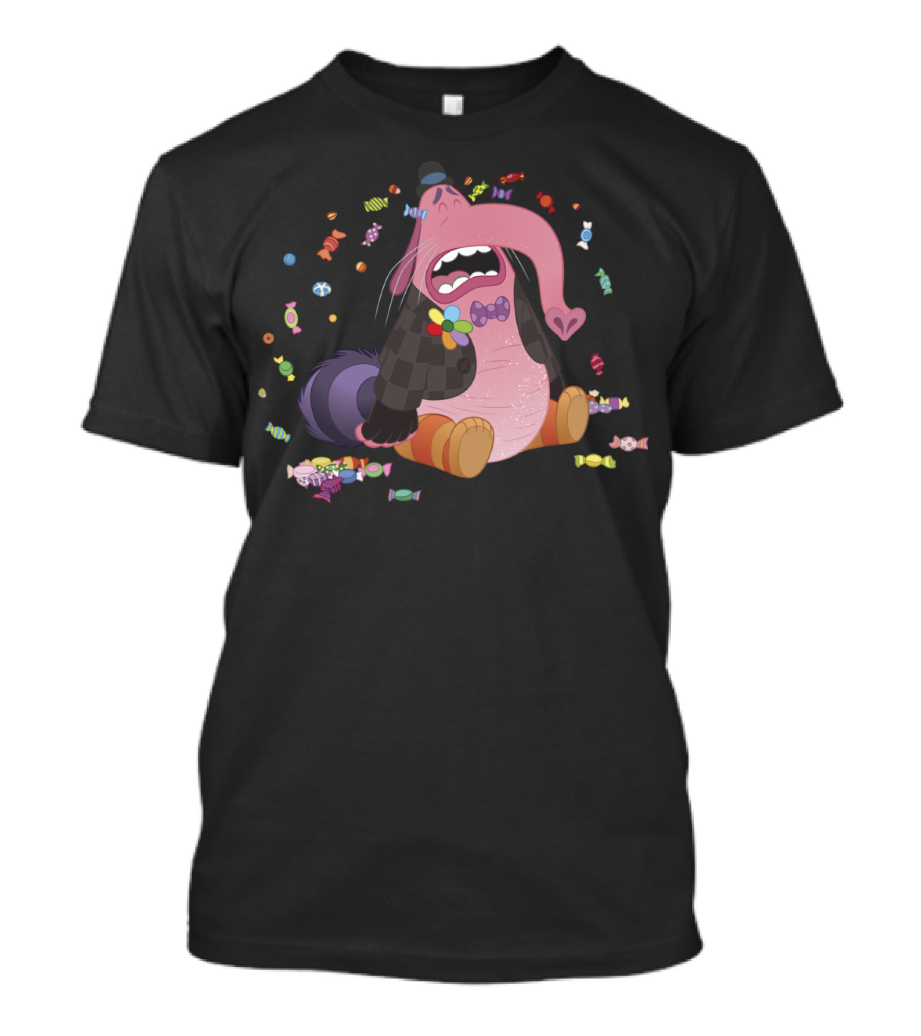 Disney Pixar Inside Out Bing Bong Crying Surrounded By Colorful Candy T-Shirt