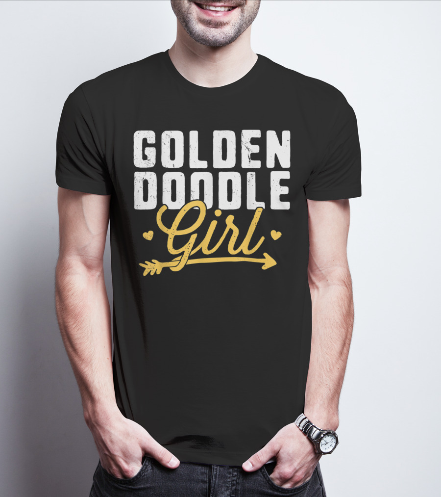 GOLDENDOODLE GIRL HEARTS AND ARROW T-Shirt