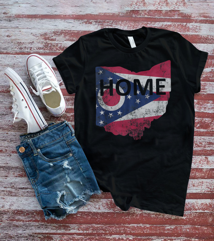 HOME Ohio State Flag Shape T-Shirt