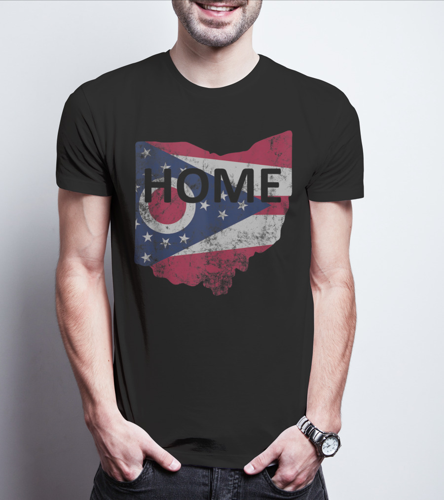 HOME Ohio State Flag Shape T-Shirt