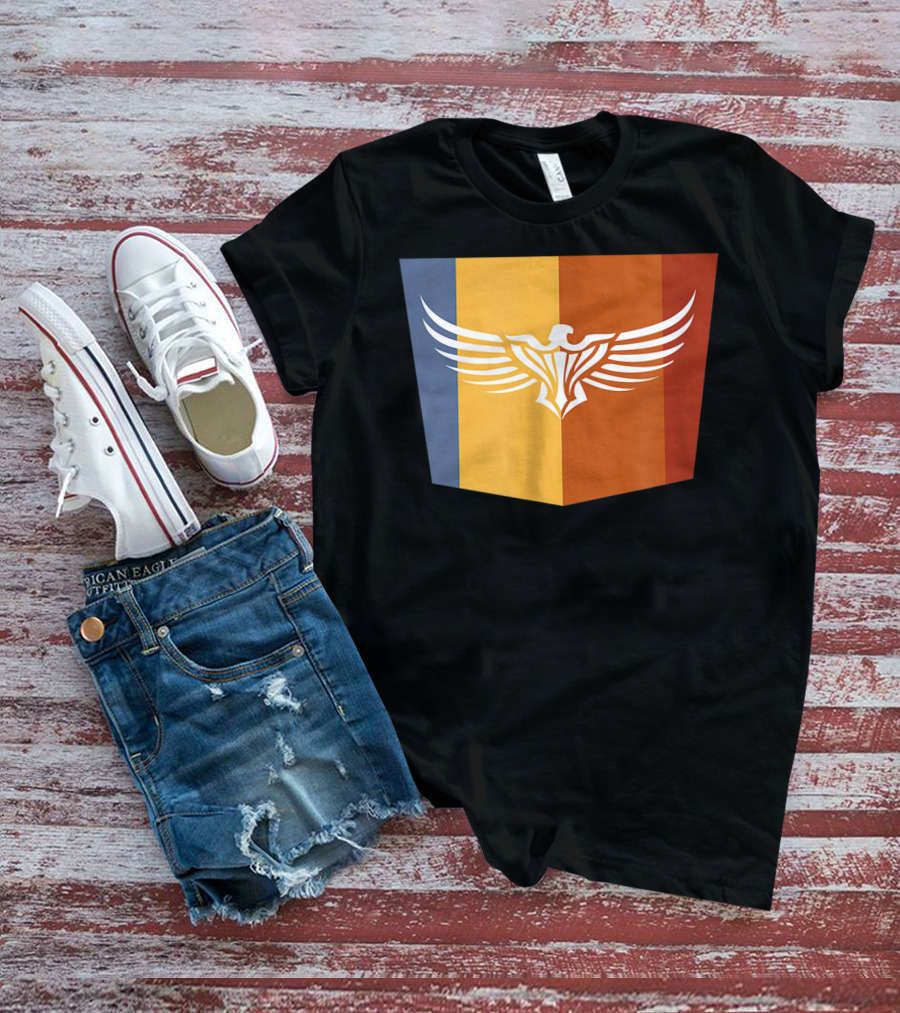Falcon Great Eagle Winged Emblem With Tricolor Shield T-Shirt