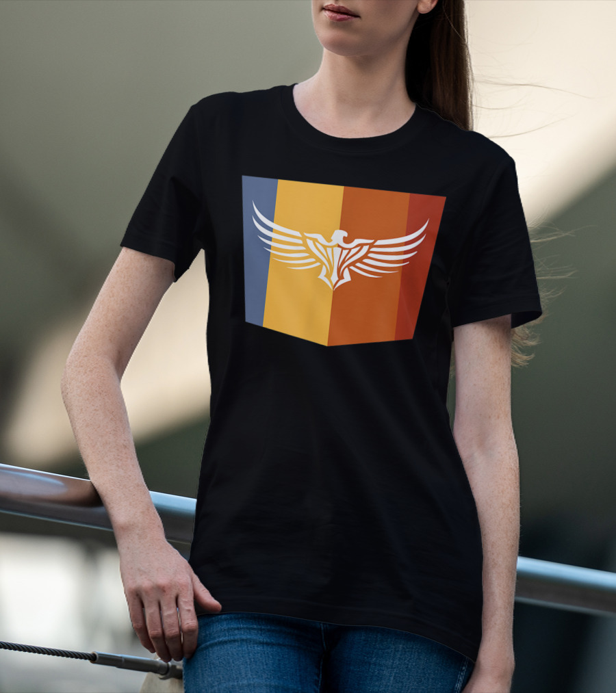Falcon Great Eagle Winged Emblem With Tricolor Shield T-Shirt