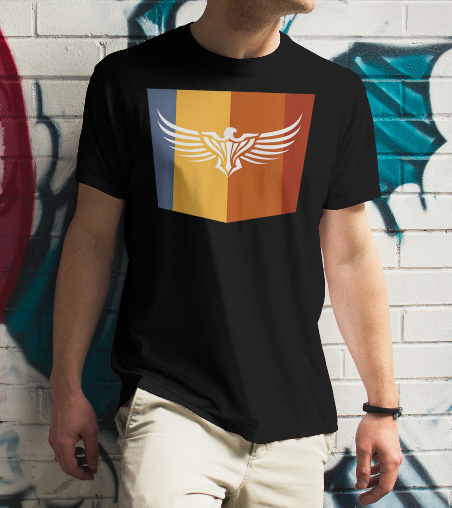 Falcon Great Eagle Winged Emblem With Tricolor Shield T-Shirt