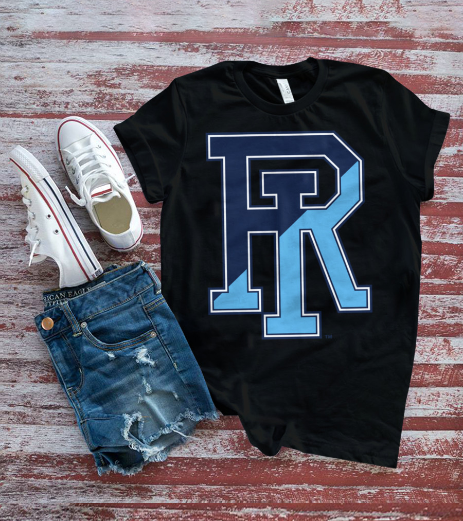 Rhode Island Rams Women's College NCAA Blue And Navy Logo PPRHI01 T-Shirt