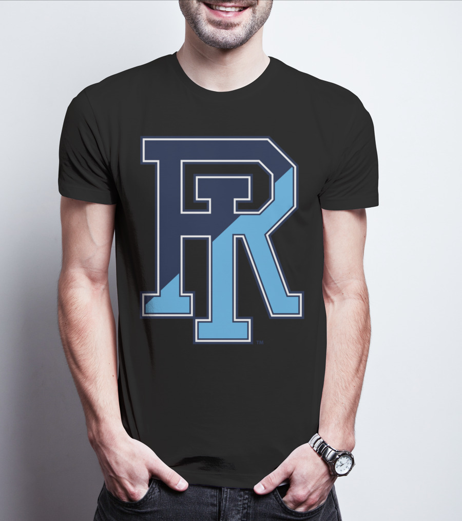 Rhode Island Rams Women's College NCAA Blue And Navy Logo PPRHI01 T-Shirt