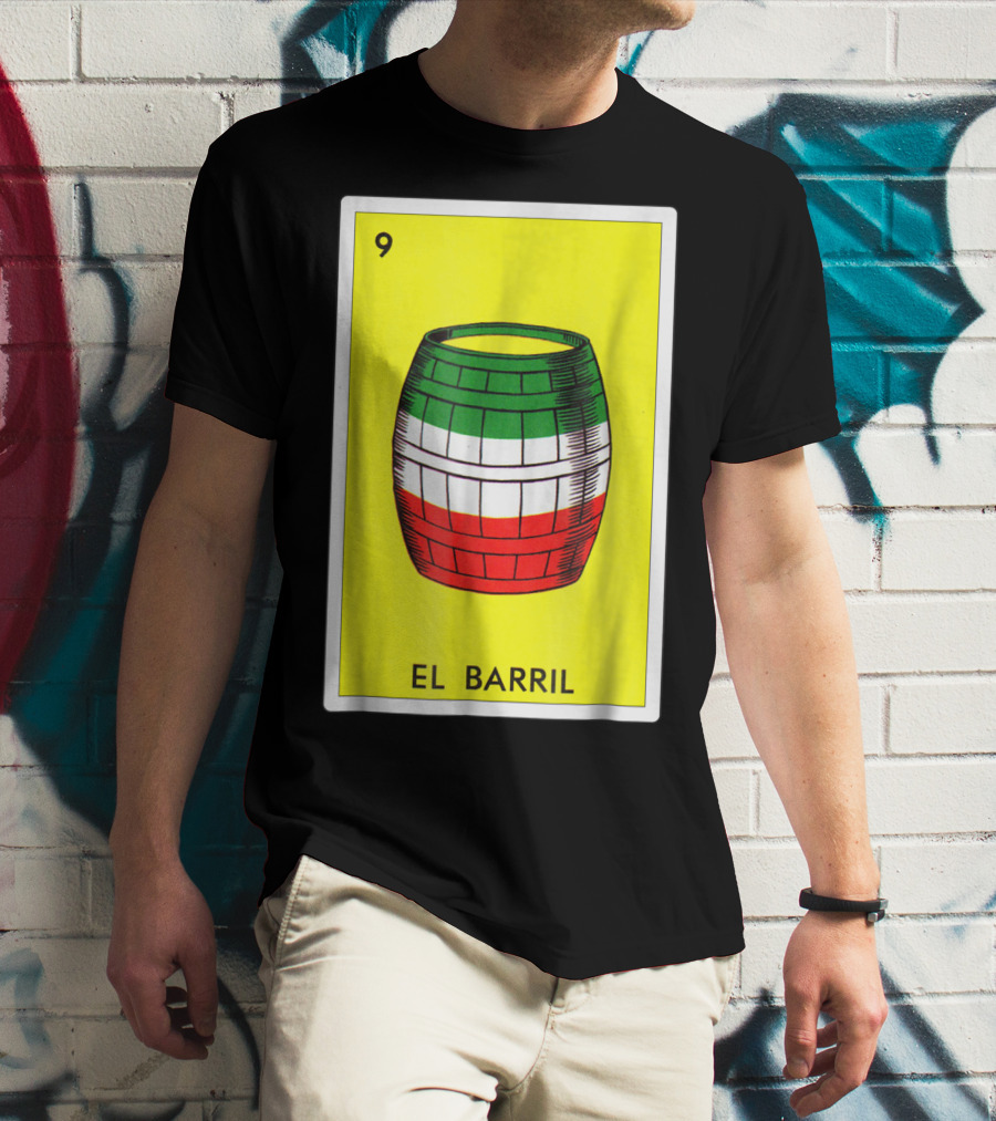 Loteria El Barril Card 9 Mexican Colors Classic Version T-Shirt