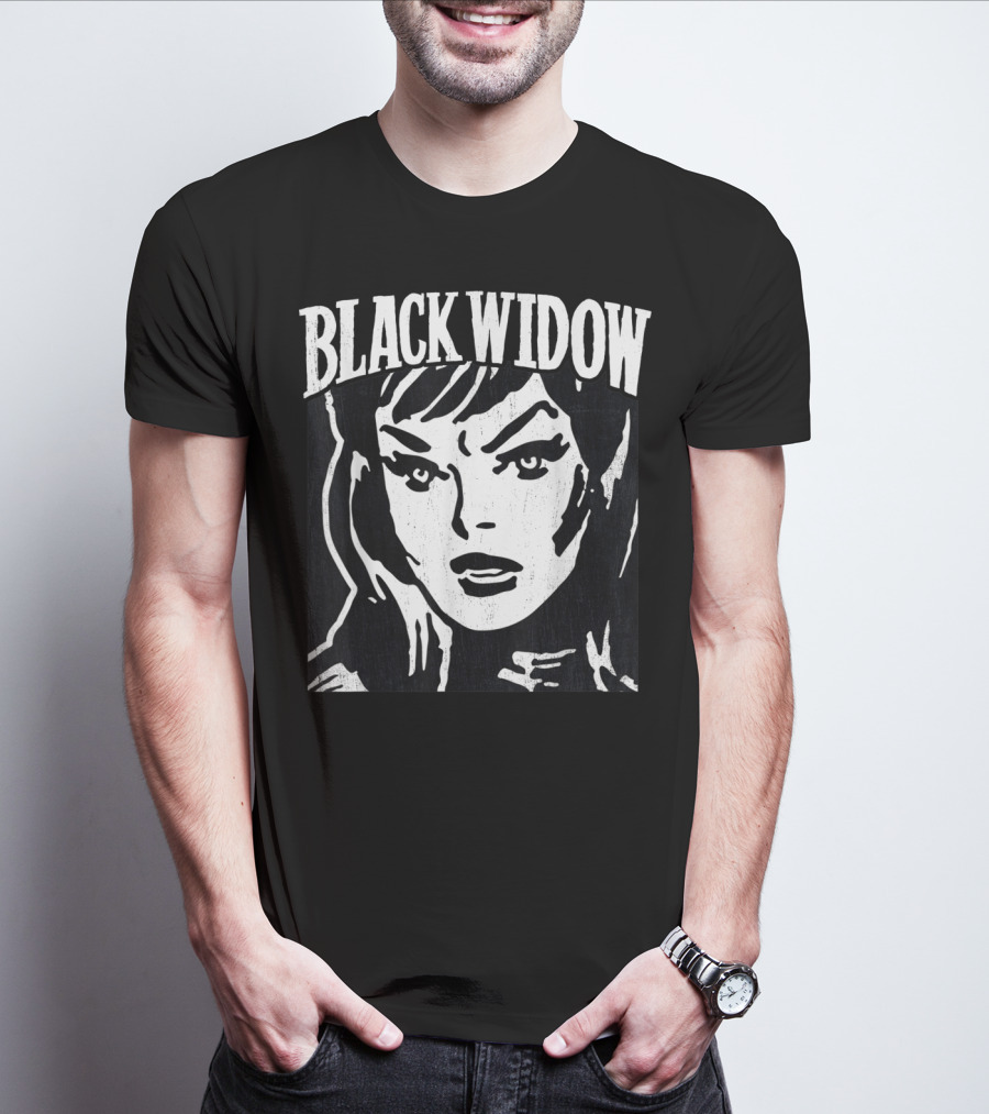 BLACK WIDOW Classic Marvel Comic Closeup T-Shirt