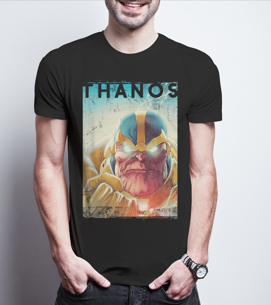 Marvel Thanos Vintage Iconic Character Close-Up T-Shirt