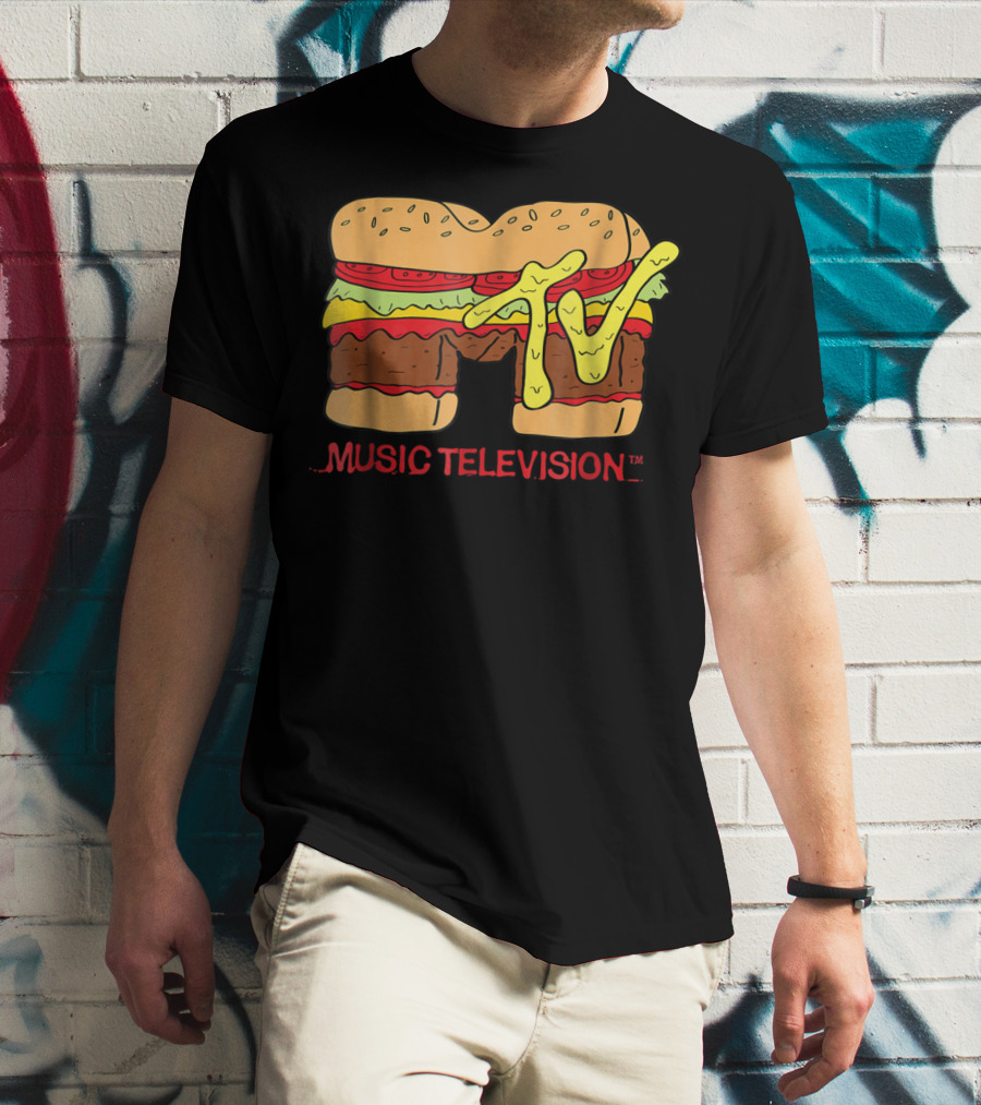 MTV Classic Hamburger Music Television T-Shirt