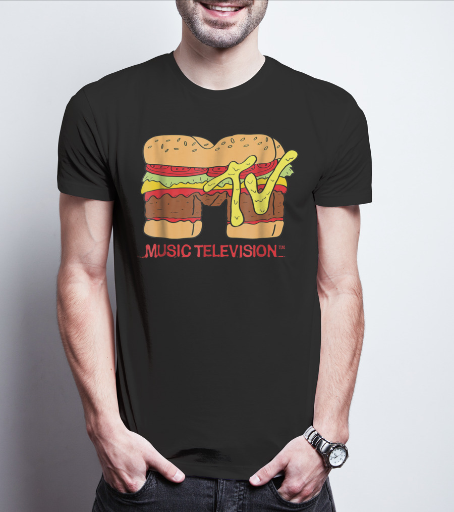 MTV Classic Hamburger Music Television T-Shirt