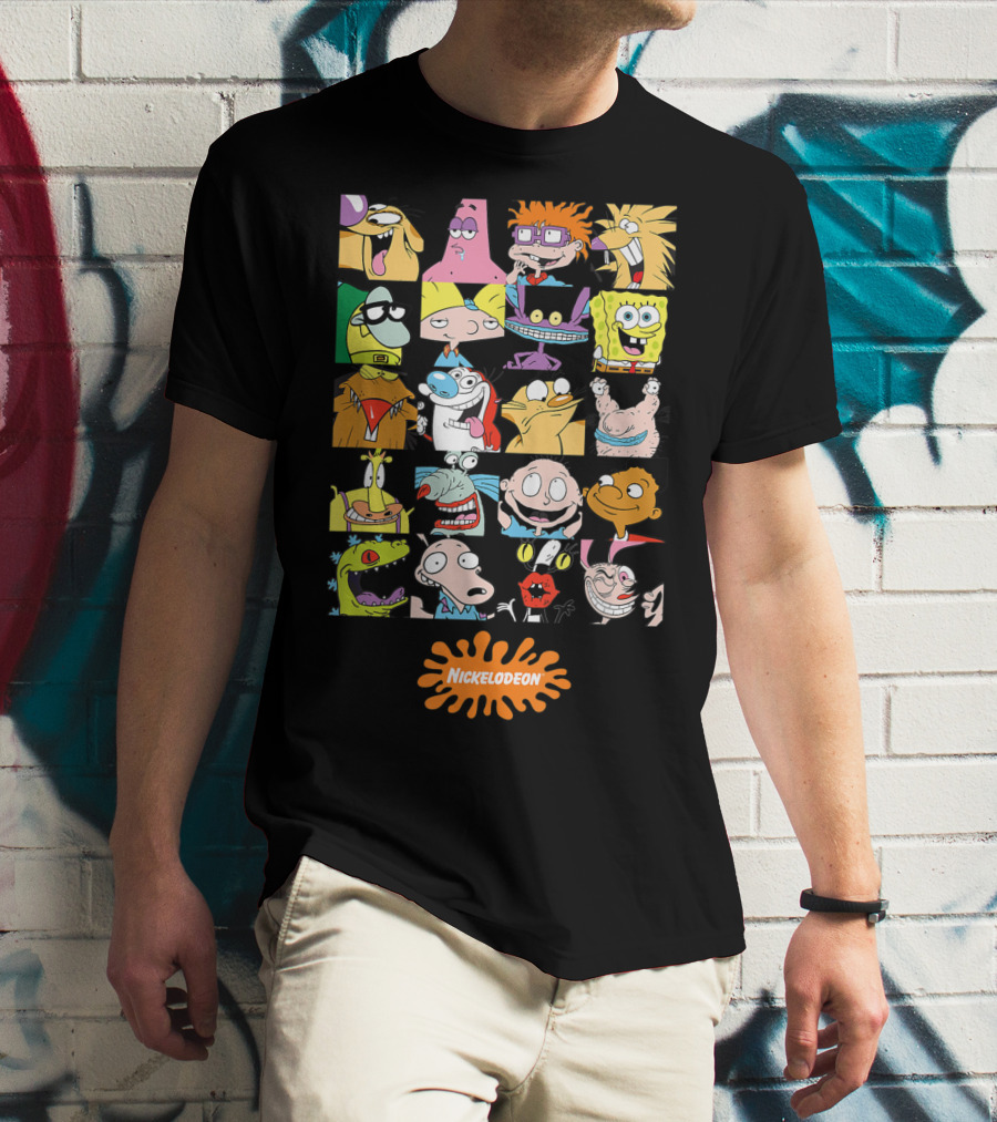Nickelodeon Classic 90s Characters Featuring Rugrats Hey Arnold Spongebob Rocket Power And More T-Shirt