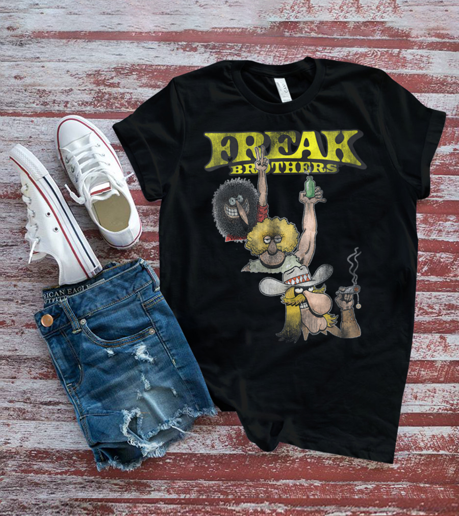 Freak Brothers Peace Bottle Cigar Duo T-Shirt