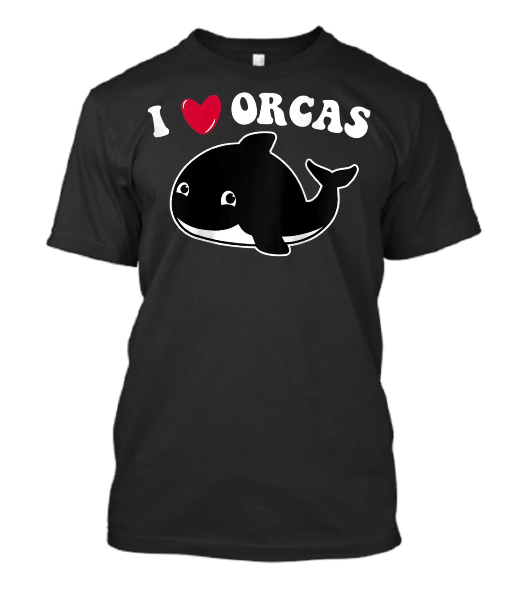 I Love Orcas Heart Cute Baby Killer Whale T-Shirt