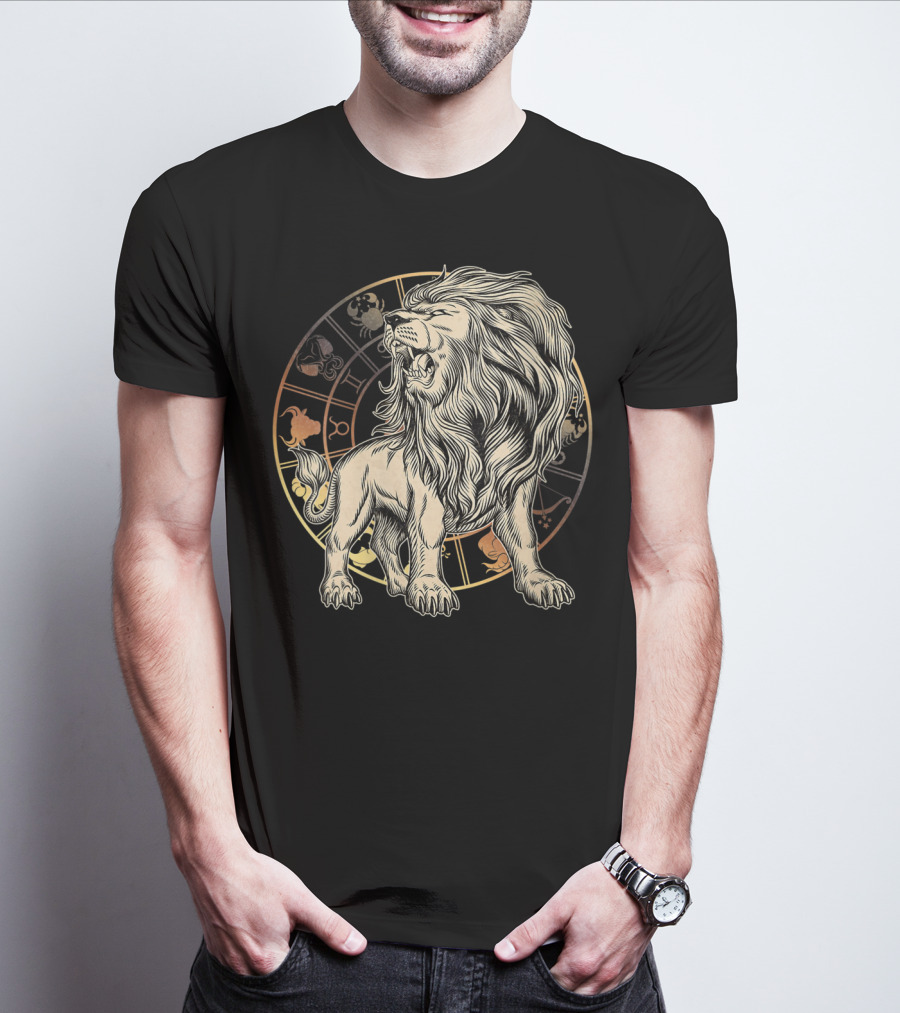 Leo Zodiac Birthday Born In July August T-Shirt