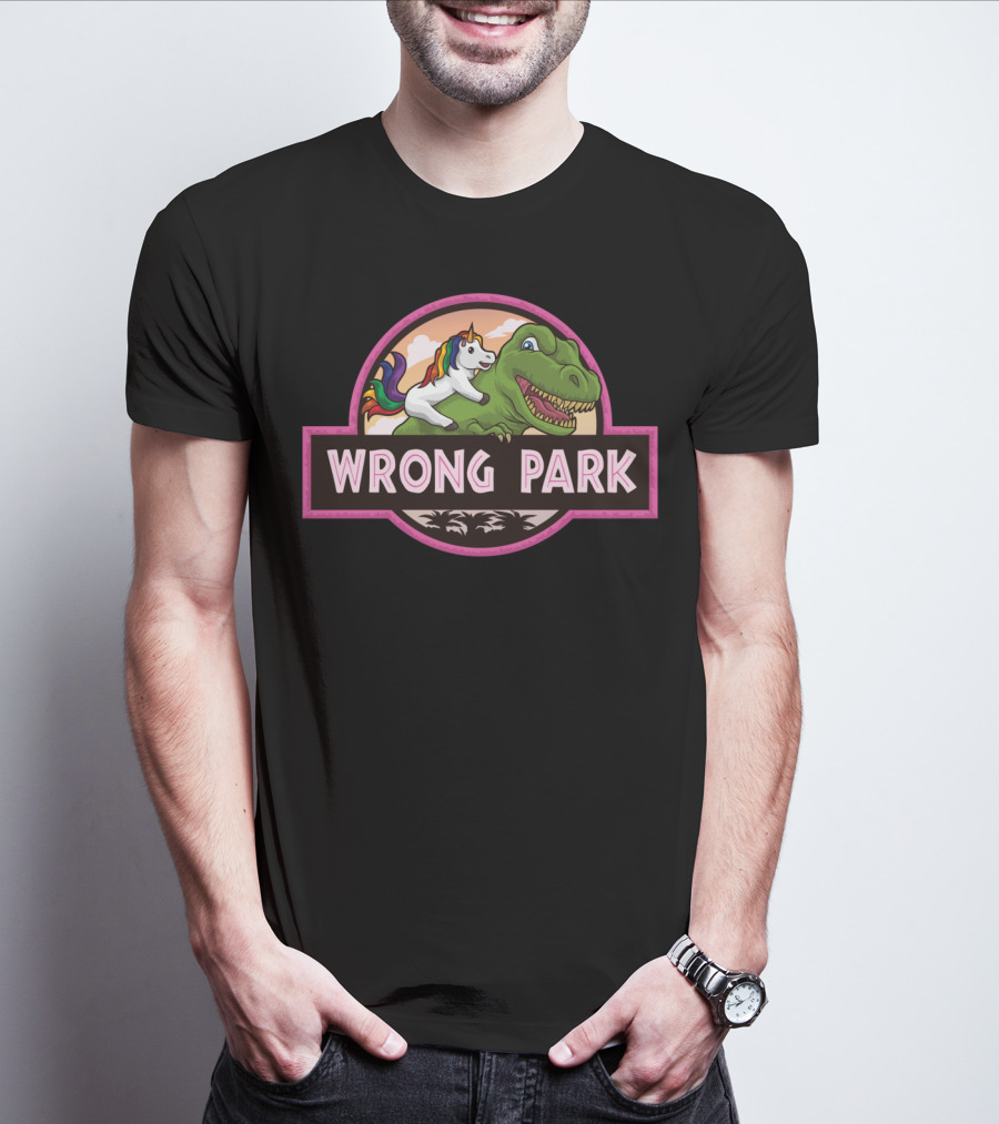 Wrong Park Unicorn Rides Trex Mythical Adventure T-Shirt