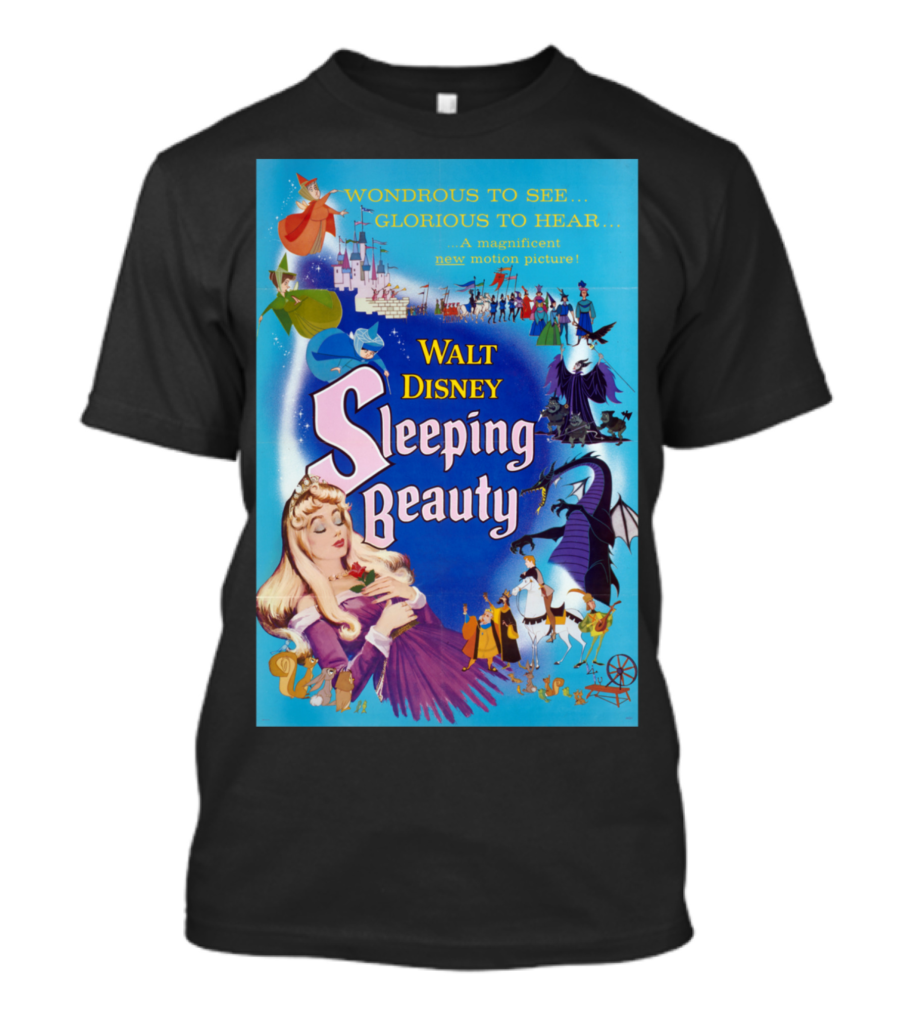 Walt Disney Sleeping Beauty Wondrous To See Glorious To Hear Motion Picture T-Shirt