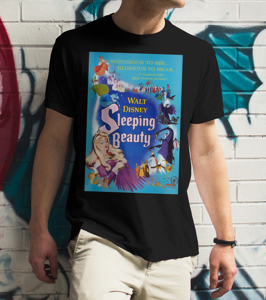 Walt Disney Sleeping Beauty Wondrous To See Glorious To Hear Motion Picture T-Shirt