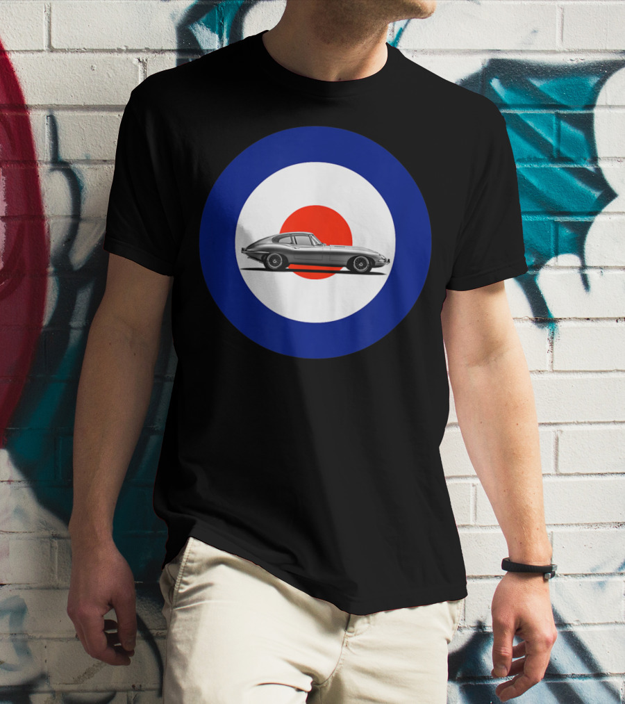 Etype Jaguar On RAF Roundel Classic Car T-Shirt