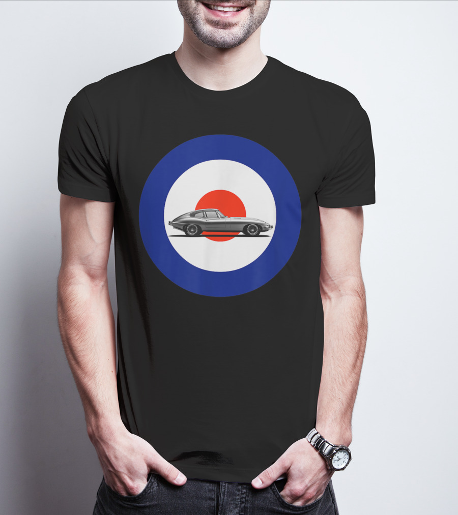 Etype Jaguar On RAF Roundel Classic Car T-Shirt